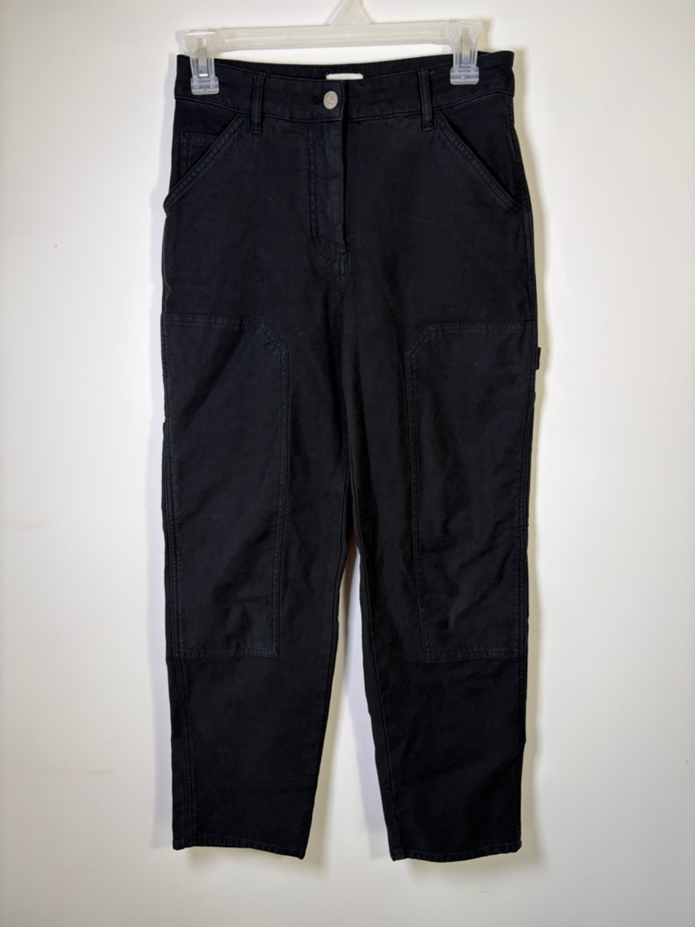 Wilfred Free Reinforced Knee High-Rise Carpenter Utility Pants - Black - 0